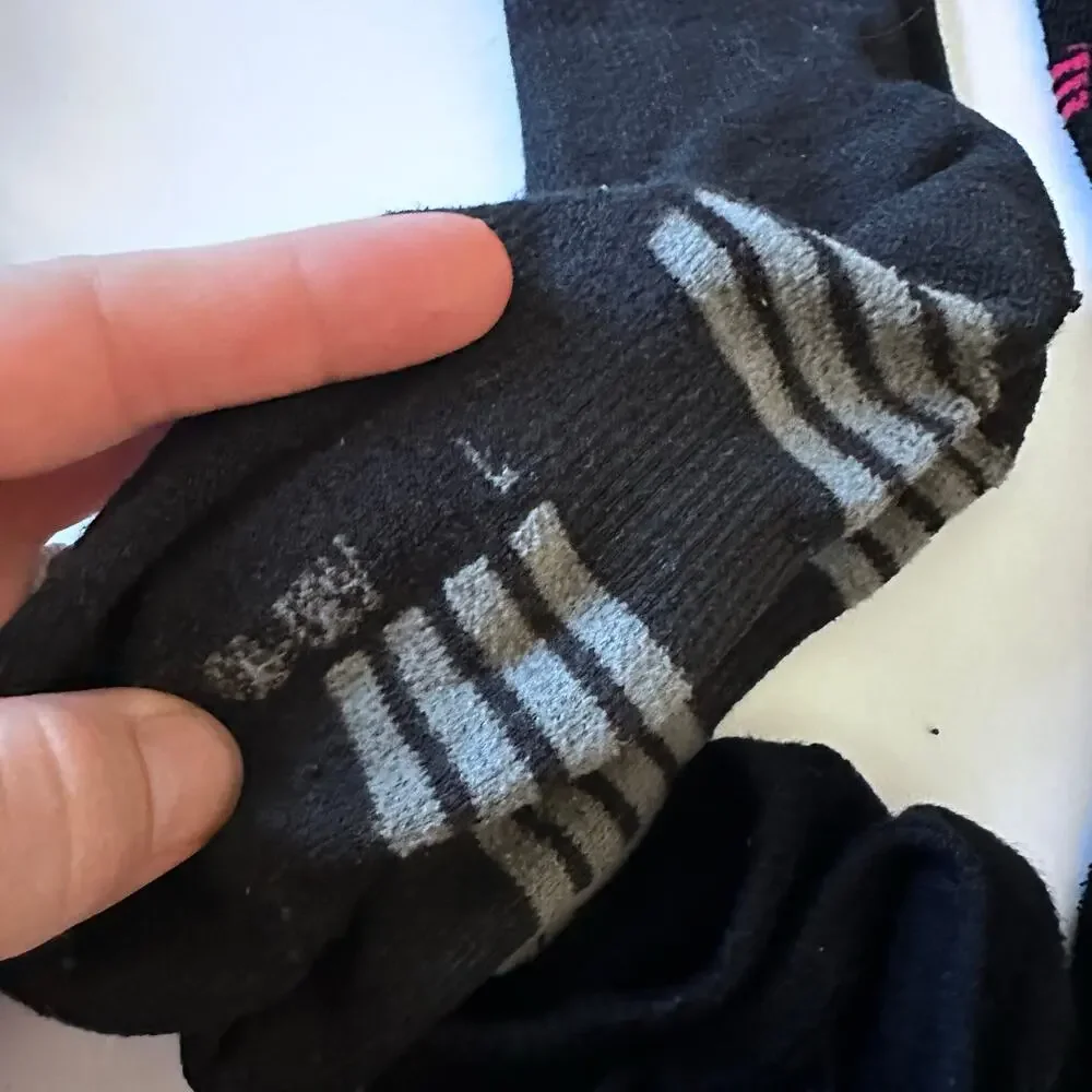 Boys Size Large Sock Bundle - Black and Red - 3 Pairs